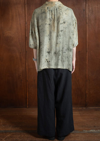 Peng Tai PTS25M04-2 Chinese Medicine Dyed Silk Shirt WORMWOOD