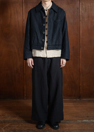 Peng Tai PTS25M10-2 Semi-Denim Jacket BLACK