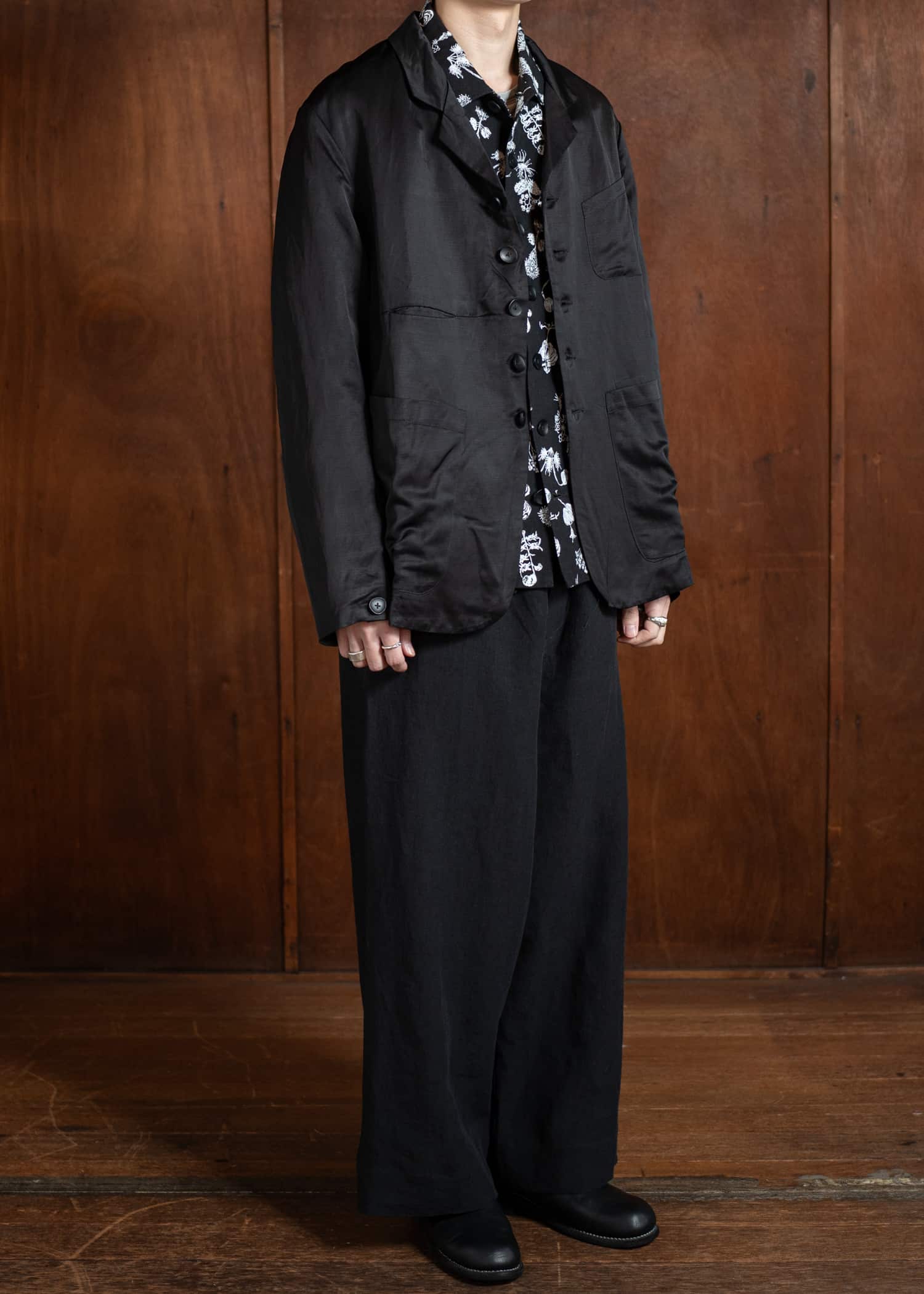 Peng Tai PTS25M12-2 Waist Drawstring Pants BLACK