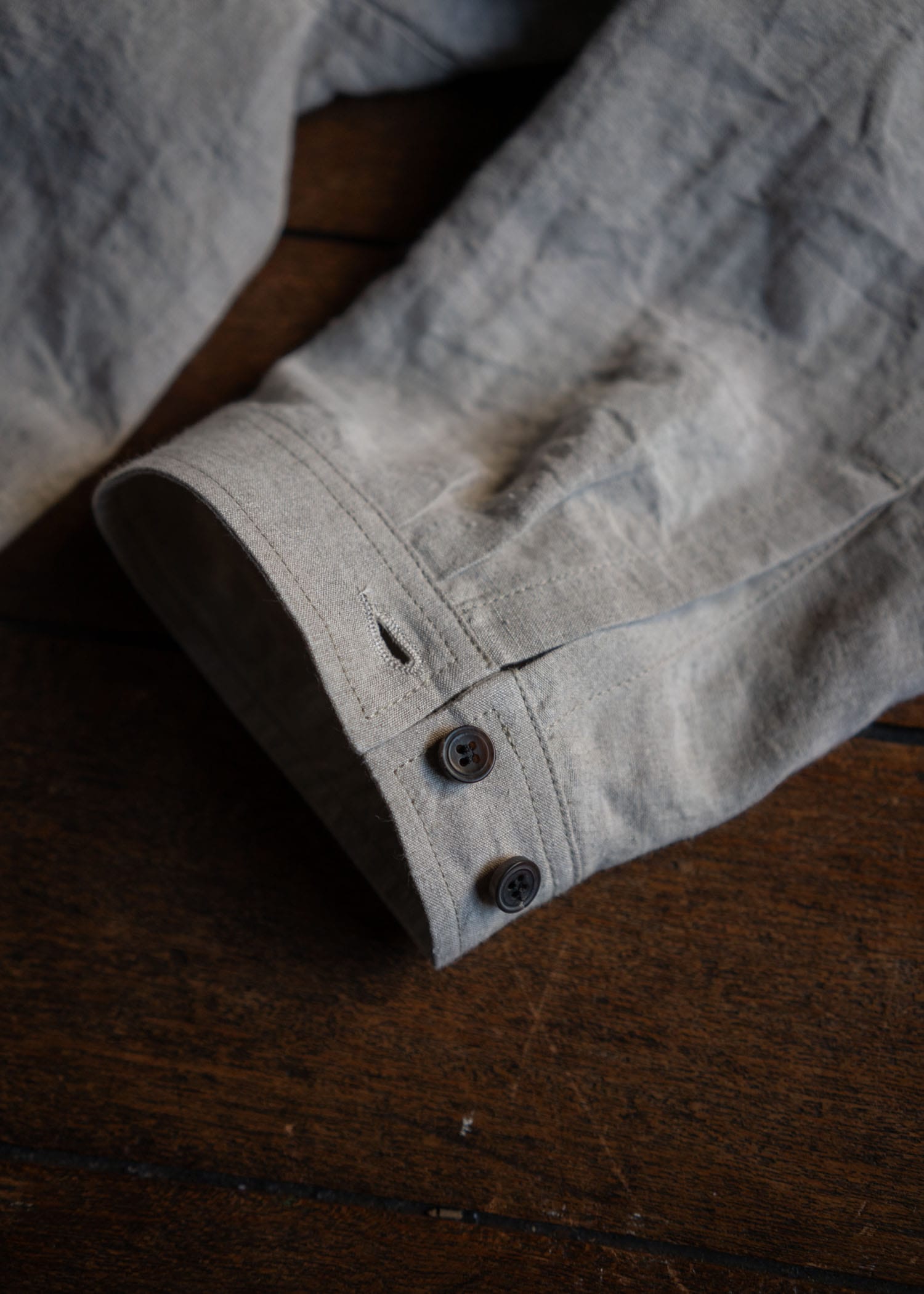 JAN-JAN VAN ESSCHE SHIRT#100LOOSE DRESS SHIRT,HEMP CLOTH NATURAL