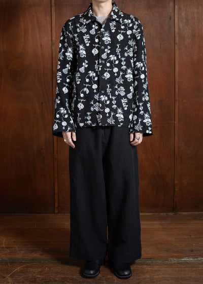 Peng Tai PTS25M16-2 Printed Shirt Jacket BLACK