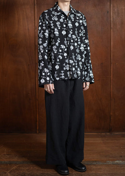 Peng Tai PTS25M16-2 Printed Shirt Jacket BLACK