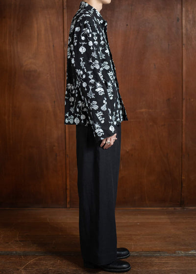 Peng Tai PTS25M16-2 Printed Shirt Jacket BLACK