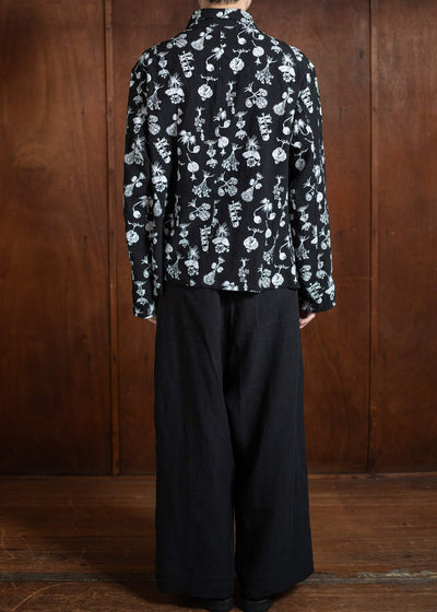 Peng Tai PTS25M16-2 Printed Shirt Jacket BLACK