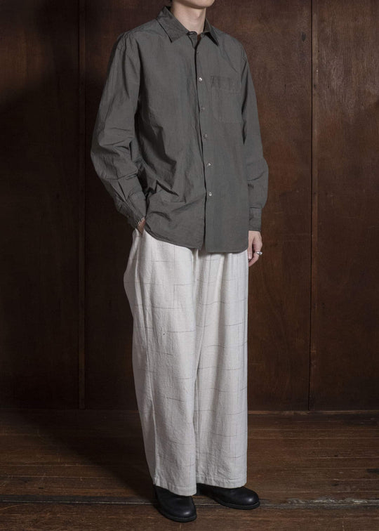 YOKO SAKAMOTO YS-26AW-78-MUGWORT Regular Collar Shirt MUGWORT
