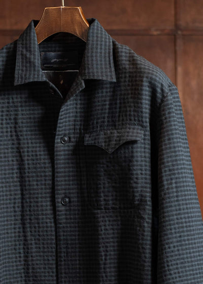 Professor.E DISTRESSED SHIRT 25SS-PE-LSH-03-DUSTY CHECK