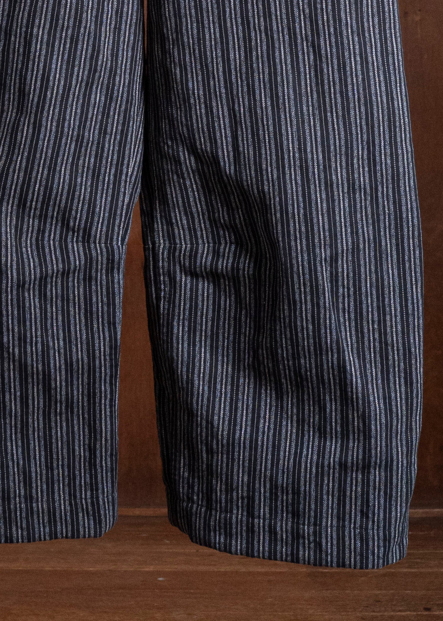 unkruid inmo trousers black striped heavy coutil