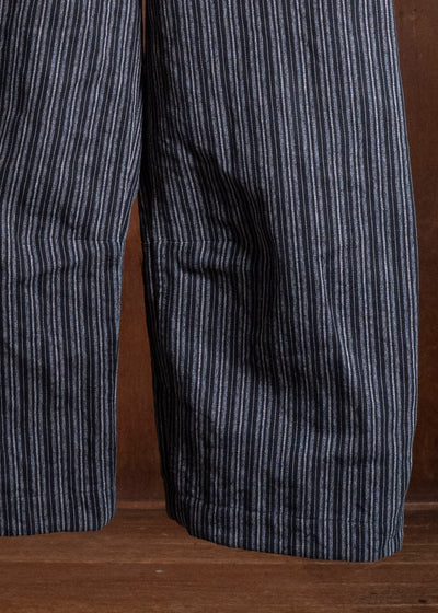 unkruid inmo trousers black striped heavy coutil