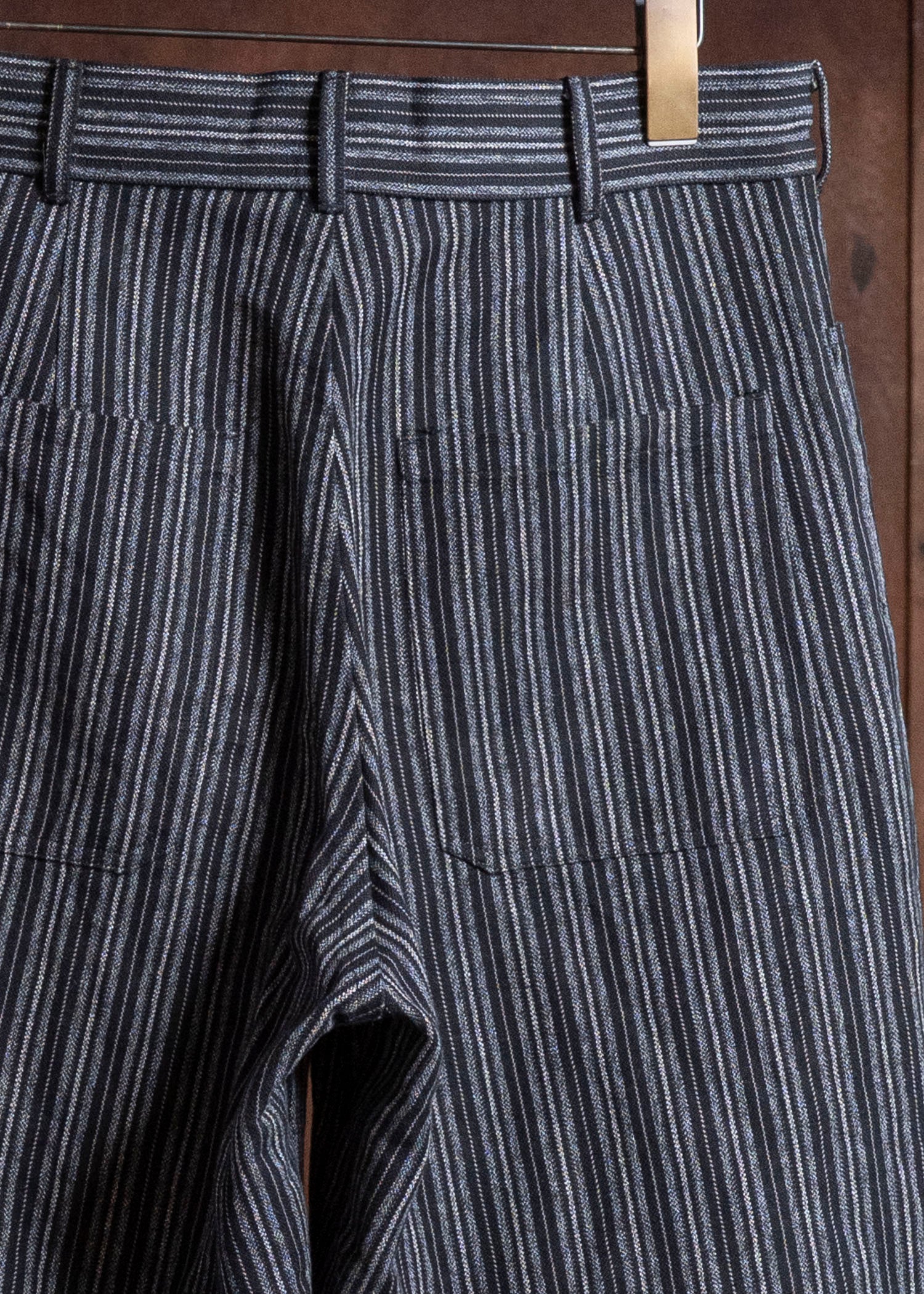 unkruid inmo trousers black striped heavy coutil