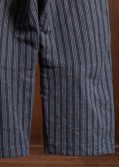 unkruid inmo trousers black striped heavy coutil