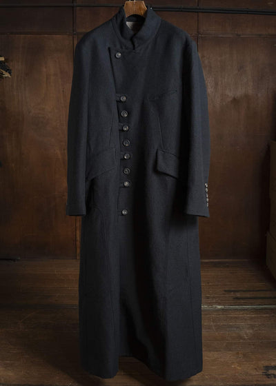 ZIGGY CHEN EXTRA LONG STAND COLLAR COAT 0M2631116