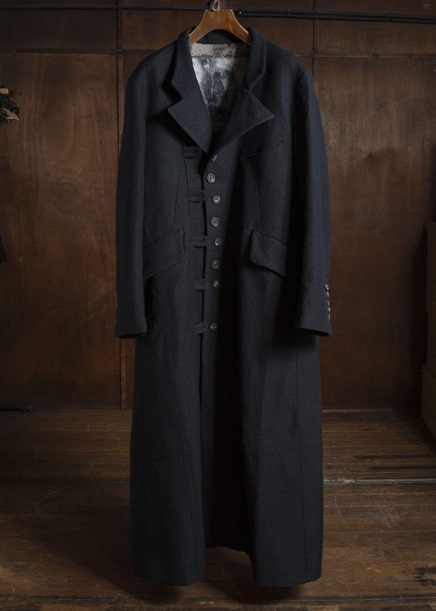 ZIGGY CHEN EXTRA LONG STAND COLLAR COAT 0M2631116
