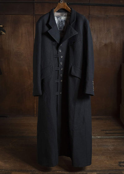 ZIGGY CHEN EXTRA LONG STAND COLLAR COAT 0M2631116