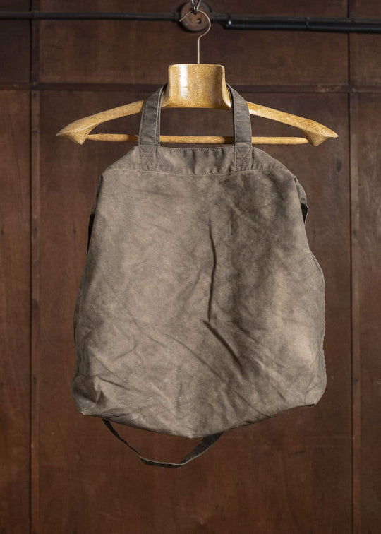 YOKO SAKAMOTO Mud-Dyed Cotton Canvas 2-Way Bag