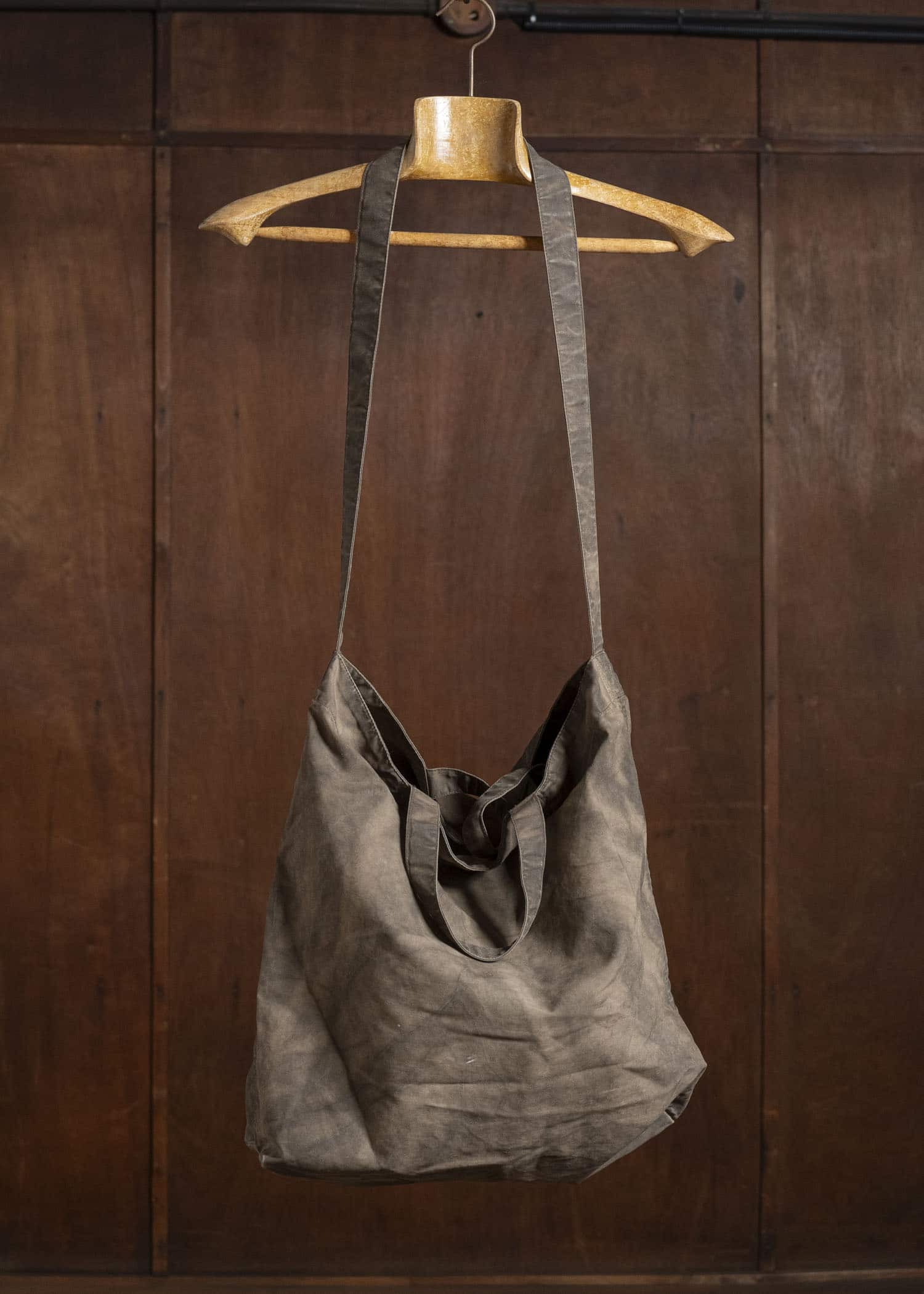 YOKO SAKAMOTO Mud-Dyed Cotton Canvas 2-Way Bag