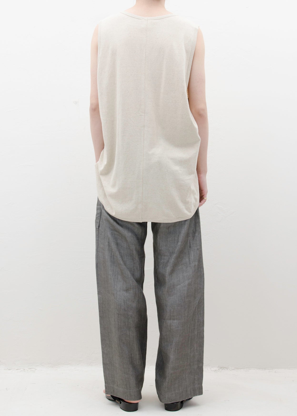 JAN-JAN VAN ESSCHE "TROUSERS#67"SUMI LINEN TWILL