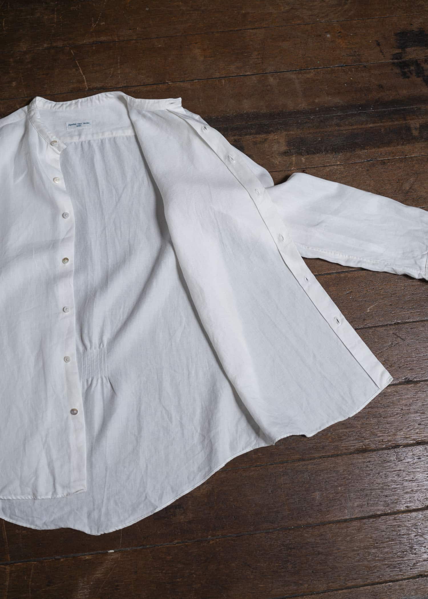 Aquellos Ojos Verdes BISHU LINEN WHITE SHIRT