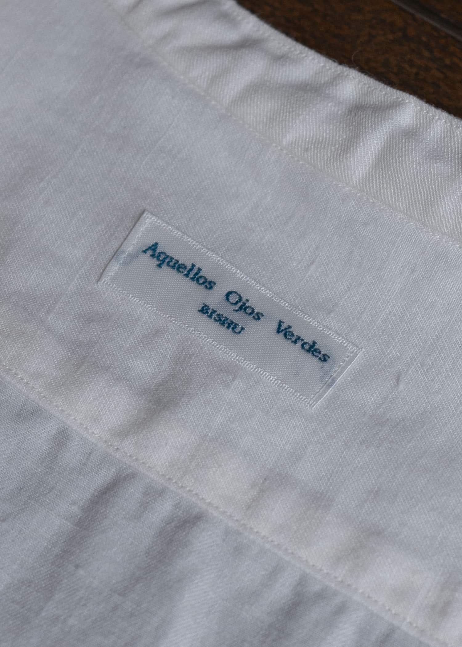 Aquellos Ojos Verdes BISHU LINEN WHITE SHIRT