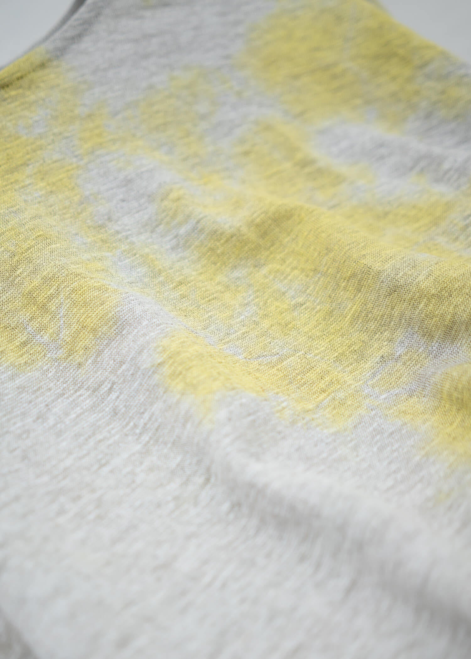 SUZUSAN Linen Jersey Short Sleeve T-Shirt Yellow / Grge