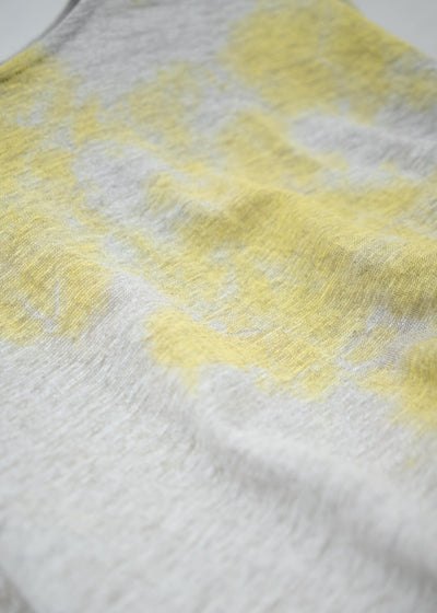 SUZUSAN Linen Jersey Short Sleeve T-Shirt Yellow / Grge