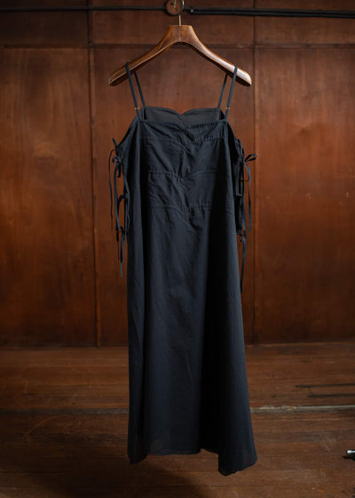 Professor.E STRAP MAXI DRESS 25SS-WN-LDR-02-BLACK