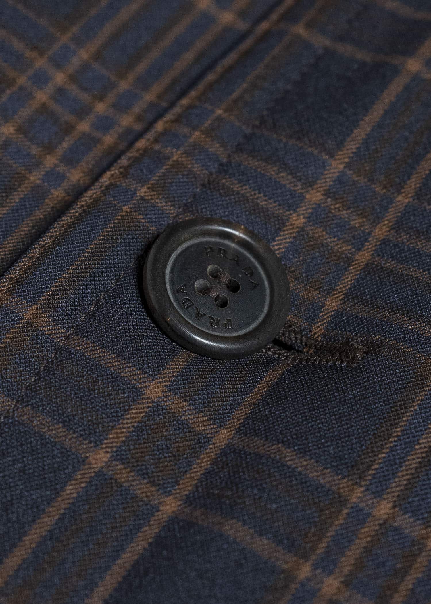 PRADA CHECK OVERSIZED COAT