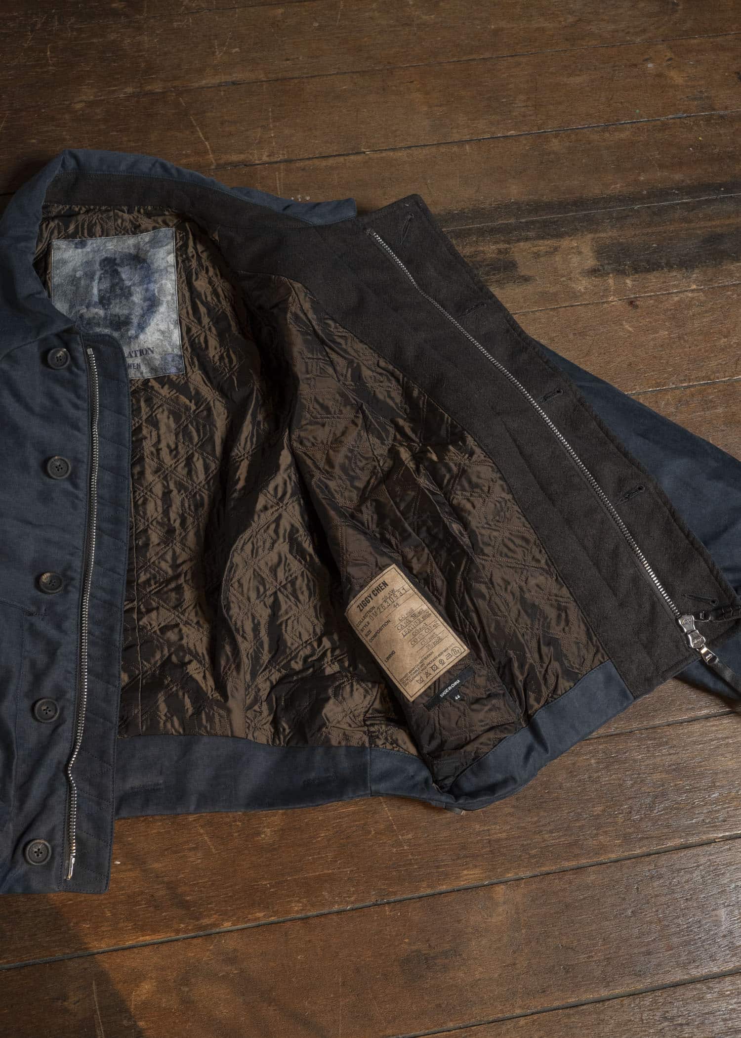 ZIGGY CHEN SPREAD COLLAR AVIATOR JACKET 0M2630931