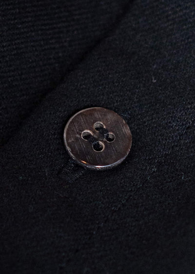 Jurgen Lehl flannel stand-up collar shirt, black J0551FBM121