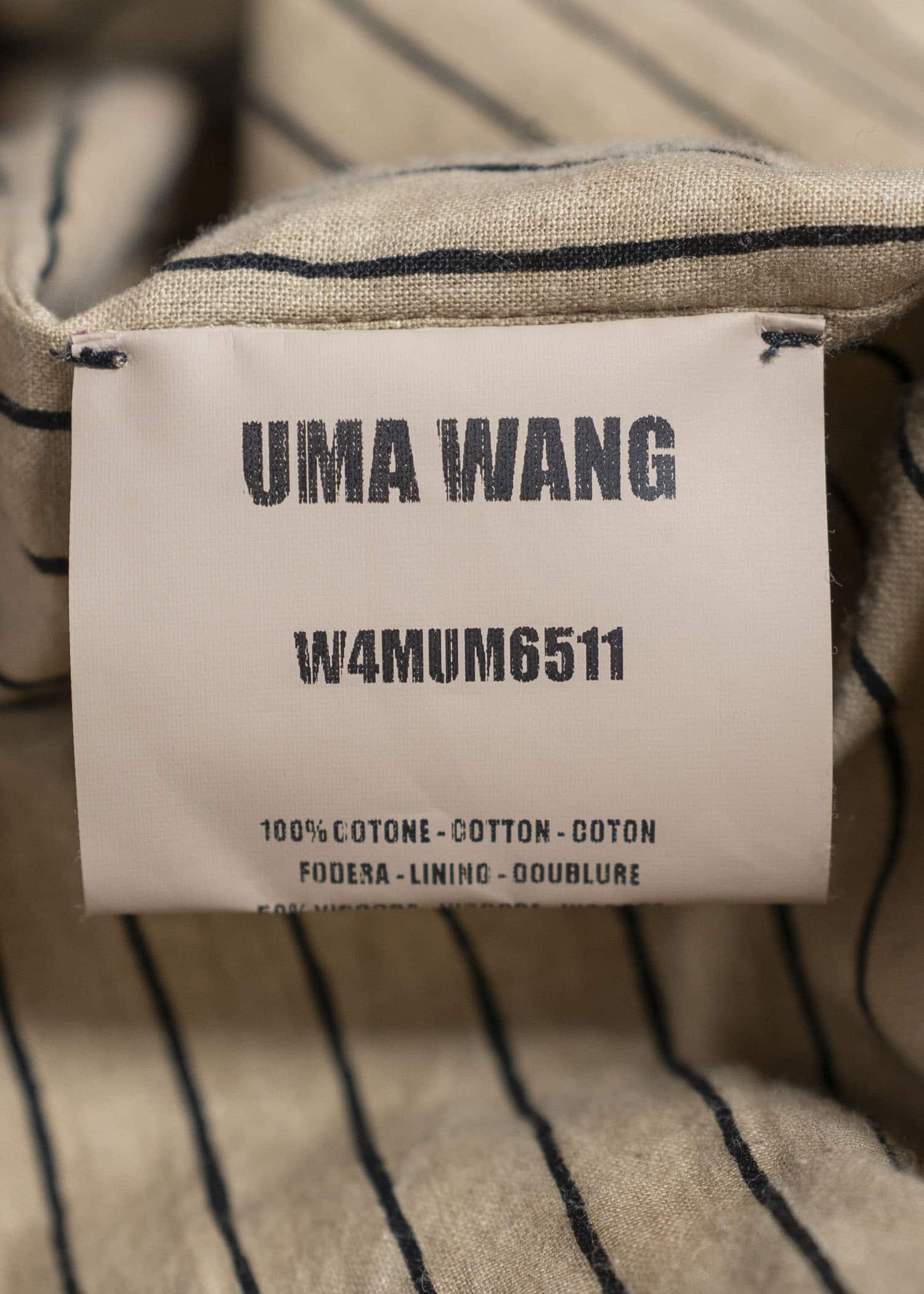 UMA WANG 24AW JACAL JKT S