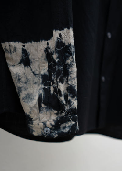 SUZUSAN context 別注 summer wool shirt Black / Ecru