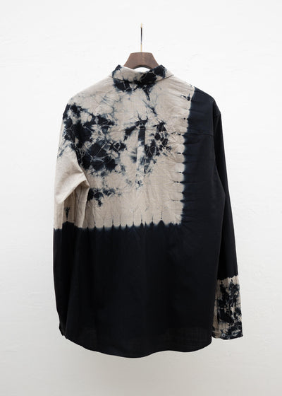 SUZUSAN context 別注 summer wool shirt Black / Ecru