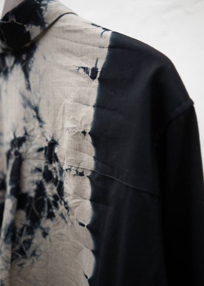SUZUSAN context 別注 summer wool shirt Black / Ecru