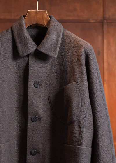 Jurgen Lehl Cotton Linen Pile Blouson Ink J0551UJM121