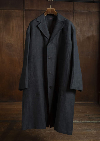 Jurgen Lehl Cardigan Linen Coat J0561FCM361 Black