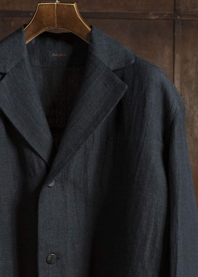 Jurgen Lehl Cardigan Linen Coat J0561FCM361 Black