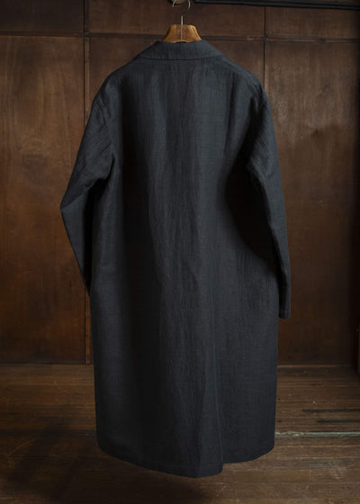 Jurgen Lehl Cardigan Linen Coat J0561FCM361 Black