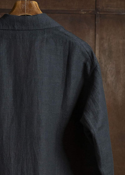 Jurgen Lehl Cardigan Linen Coat J0561FCM361 Black