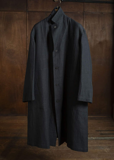 Jurgen Lehl Cardigan Linen Coat J0561FCM361 Black