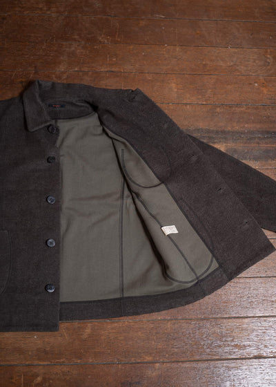 Jurgen Lehl Cotton Linen Pile Blouson Ink J0551UJM121