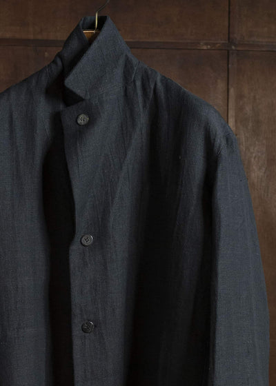 Jurgen Lehl Cardigan Linen Coat J0561FCM361 Black