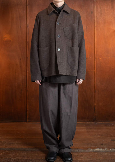 Jurgen Lehl Cotton Linen Pile Blouson Ink J0551UJM121