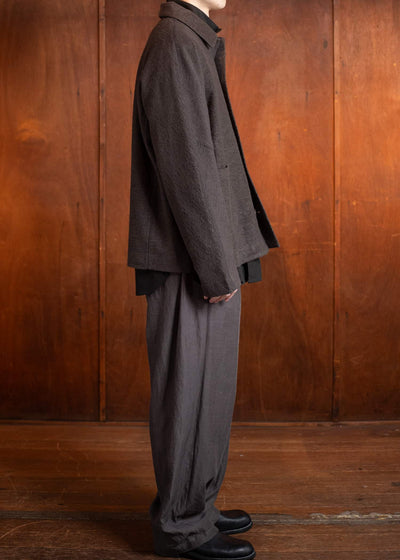 Jurgen Lehl Cotton Linen Pile Blouson Ink J0551UJM121