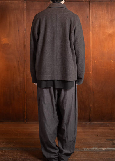 Jurgen Lehl Cotton Linen Pile Blouson Ink J0551UJM121