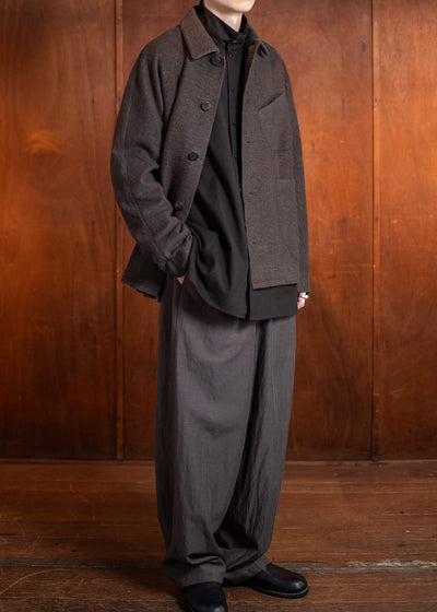 Jurgen Lehl Cotton Linen Pile Blouson Ink J0551UJM121