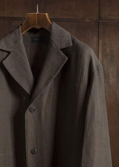 Jurgen Lehl Cardigan Linen Coat J0561FCM361 Brown