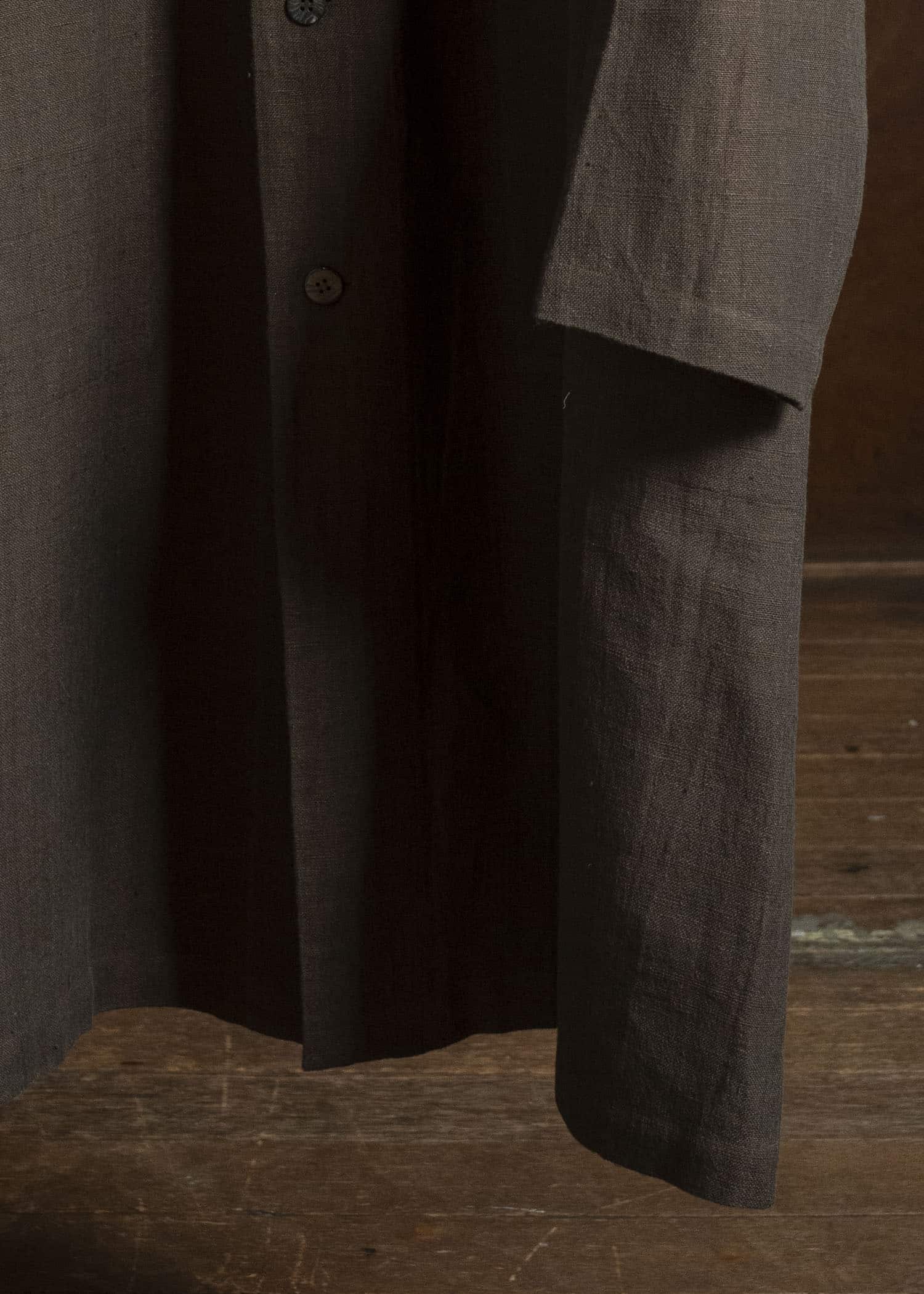 Jurgen Lehl カーディリネン平コート J0561FCM361 茶