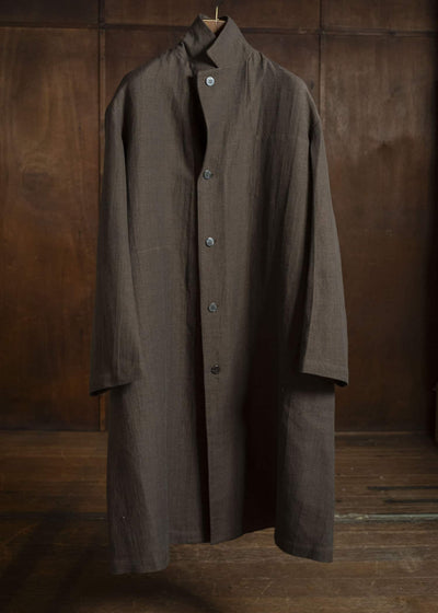 Jurgen Lehl Cardigan Linen Coat J0561FCM361 Brown