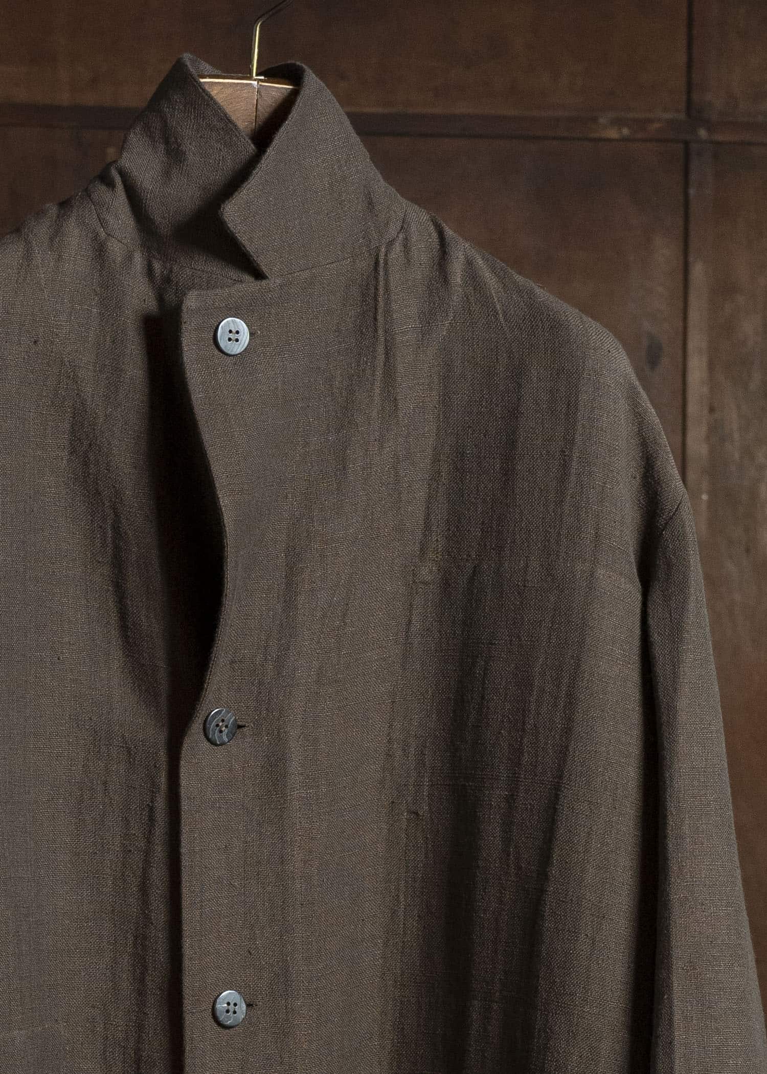 Jurgen Lehl カーディリネン平コート J0561FCM361 茶