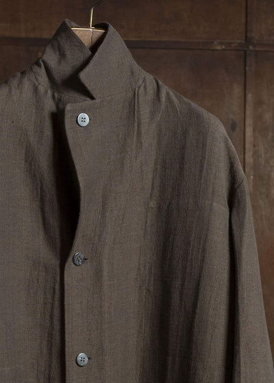 Jurgen Lehl Cardigan Linen Coat J0561FCM361 Brown