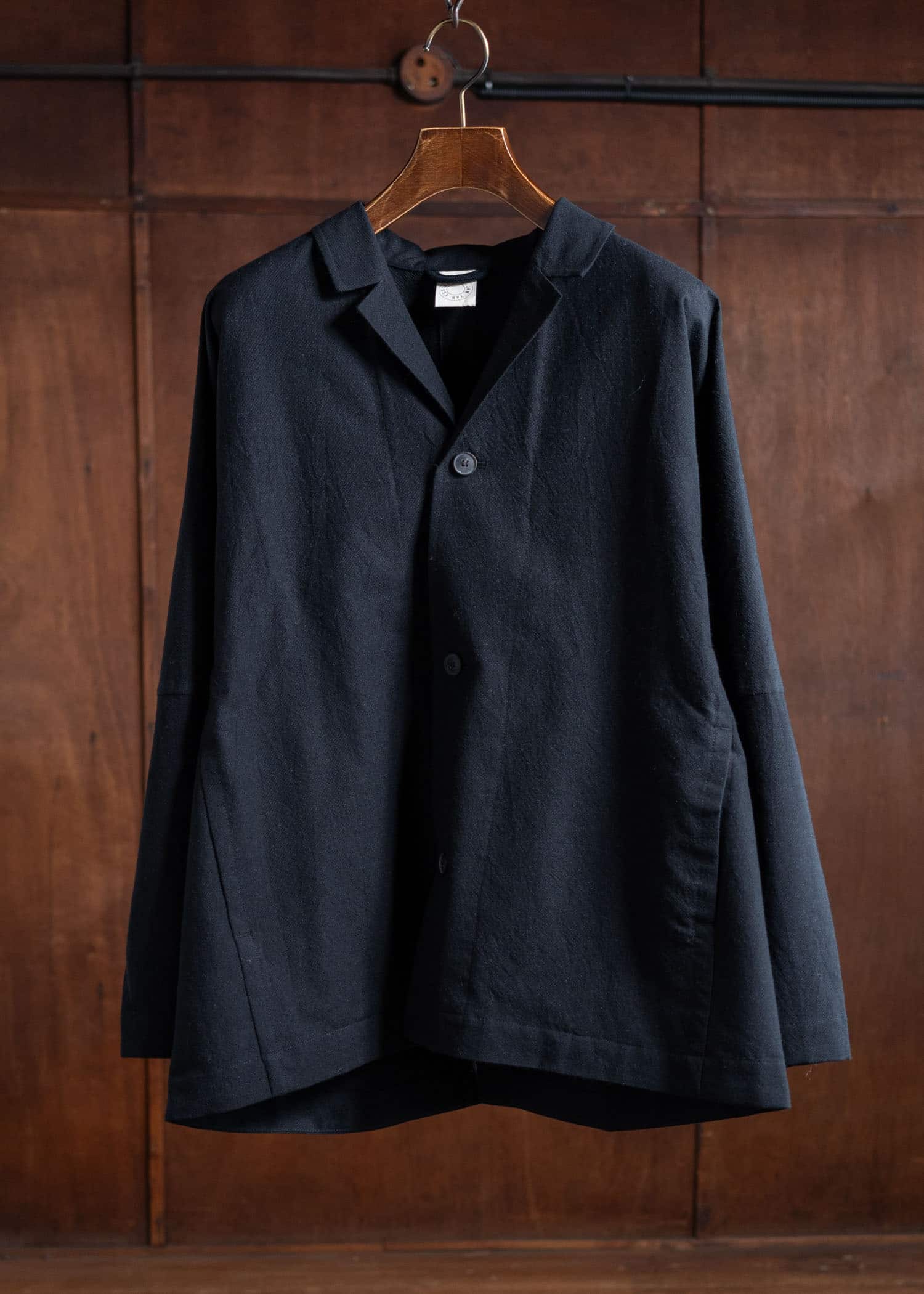 JAN-JAN VAN ESSCHE JACKET#56 Atelier Style Jacket Alpaca Wool Cotton Twill Black